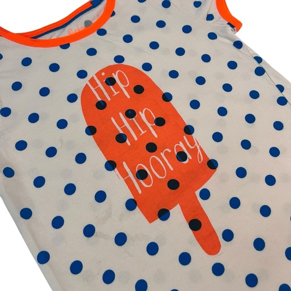 Mini Boden Girls Hip Hip Hooray Polka Dot Ice Pop Tee – Size 7-8Y - Picture 1 of 6